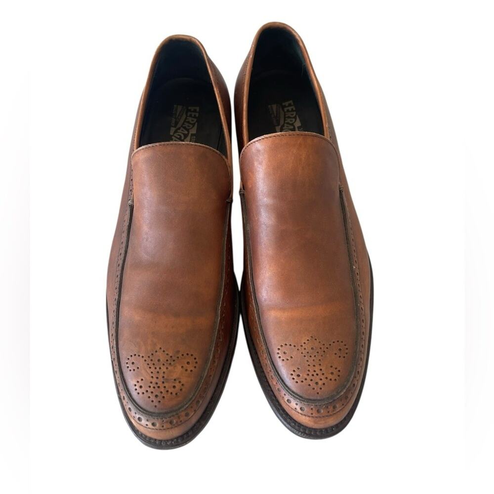 Salvatore Ferragamo men's leather Venetian loafers Size:12 D